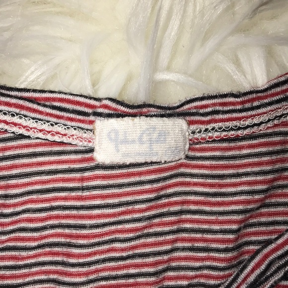brandy melville red white and blue striped t-shirt - Picture 2 of 3